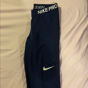 Nike pro leggings navy